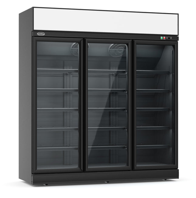 Køleskab 3 glasdøre SORT INS-1530R BL
