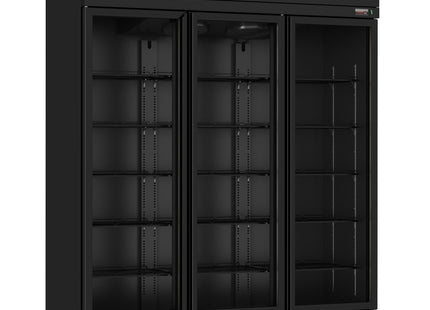 Køleskab 3 glasdøre SORT IRM-1180R BL