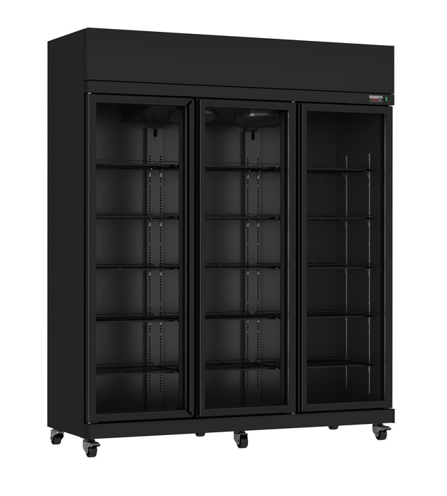 Køleskab 3 glasdøre SORT IRM-1180R BL