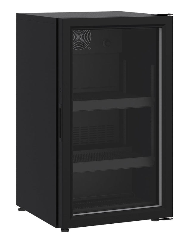 Disk Top Glasdør Køleskab 136L Sort