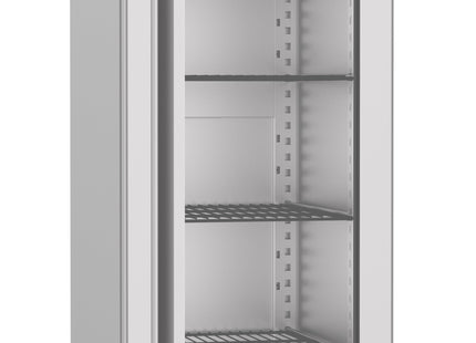 Køleskab SS - glasdør - monoblok - 700 ltr.