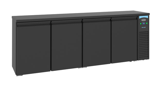 Barcooler sort 4 døre