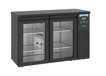 Barcooler sort 2 glasdører