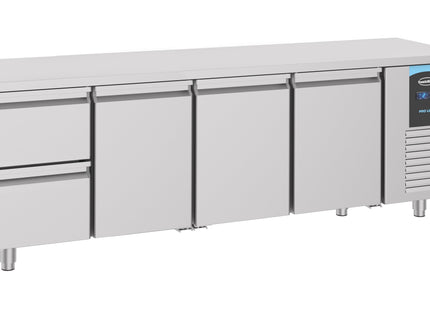 Kølebord - 3 døre og 2 skuffer - 700 x 2330 mm (Energy Line)
