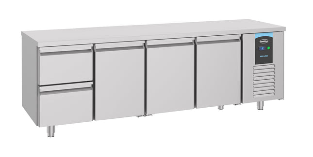 Kølebord - 3 døre og 2 skuffer - 700 x 2330 mm (Energy Line)