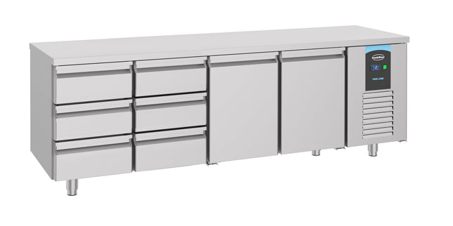 700 Kølebord 2 DØRES 6 SKUFFER ENERGILINE