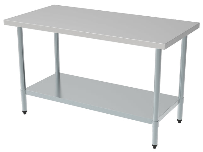 Arbejdsbord med bundhylde – fladpakket – 700 × 700 mm