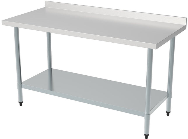Arbejdsbord med ekstra hylde - flat packed - 700 x 1200 mm