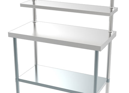 Arbejdsbord med overhylder - 600 x 1500 mm