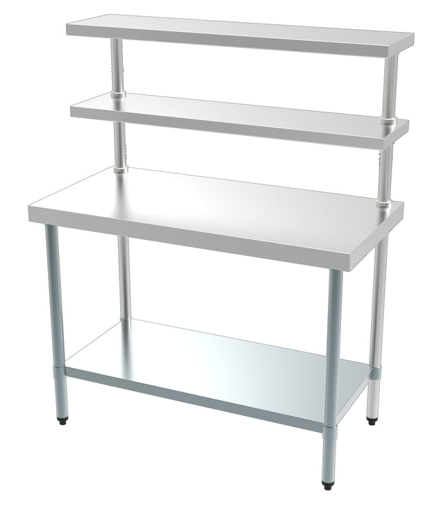 Arbejdsbord med overhylder - 600 x 1500 mm