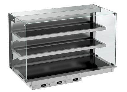 Drop-in cubic heated keramisk display væg model - Sort 5/1