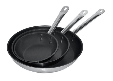 Stegepande i rustfrit stål - non-stick belægning - Ø 32 cm - 4 liter