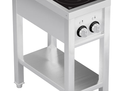Induktionsovn 2 kogeplader med åben ramme