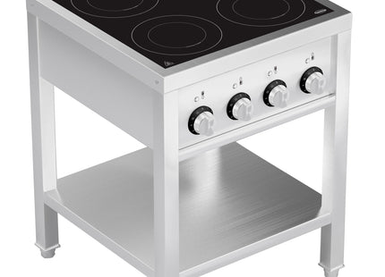 Induktionsovn 4 kogeplader med åben ramme