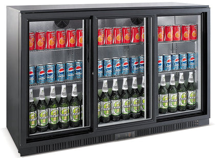 Backbar SORT 3 SKYDEDØRE