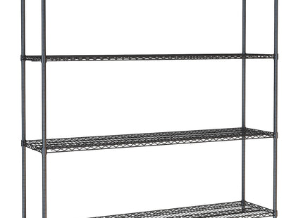 Hylde 4 lager 1800 sort flat packed