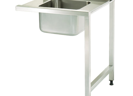 Opvaskemaskine bord - 90 x 75cm - Højre- med vask og Opbevaring Hylde