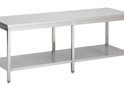 Arbejdsbord med bundhylde – 700 × 2.700 mm