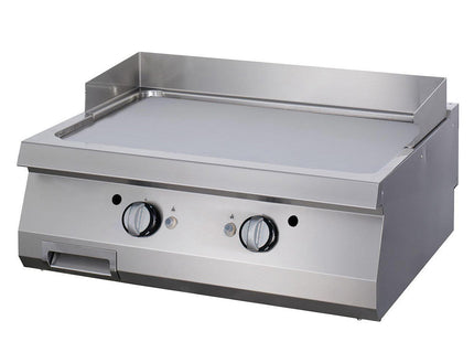 Premium bageplade - Glat - Dobbelt enhed - 90 cm dyb - Elektrisk