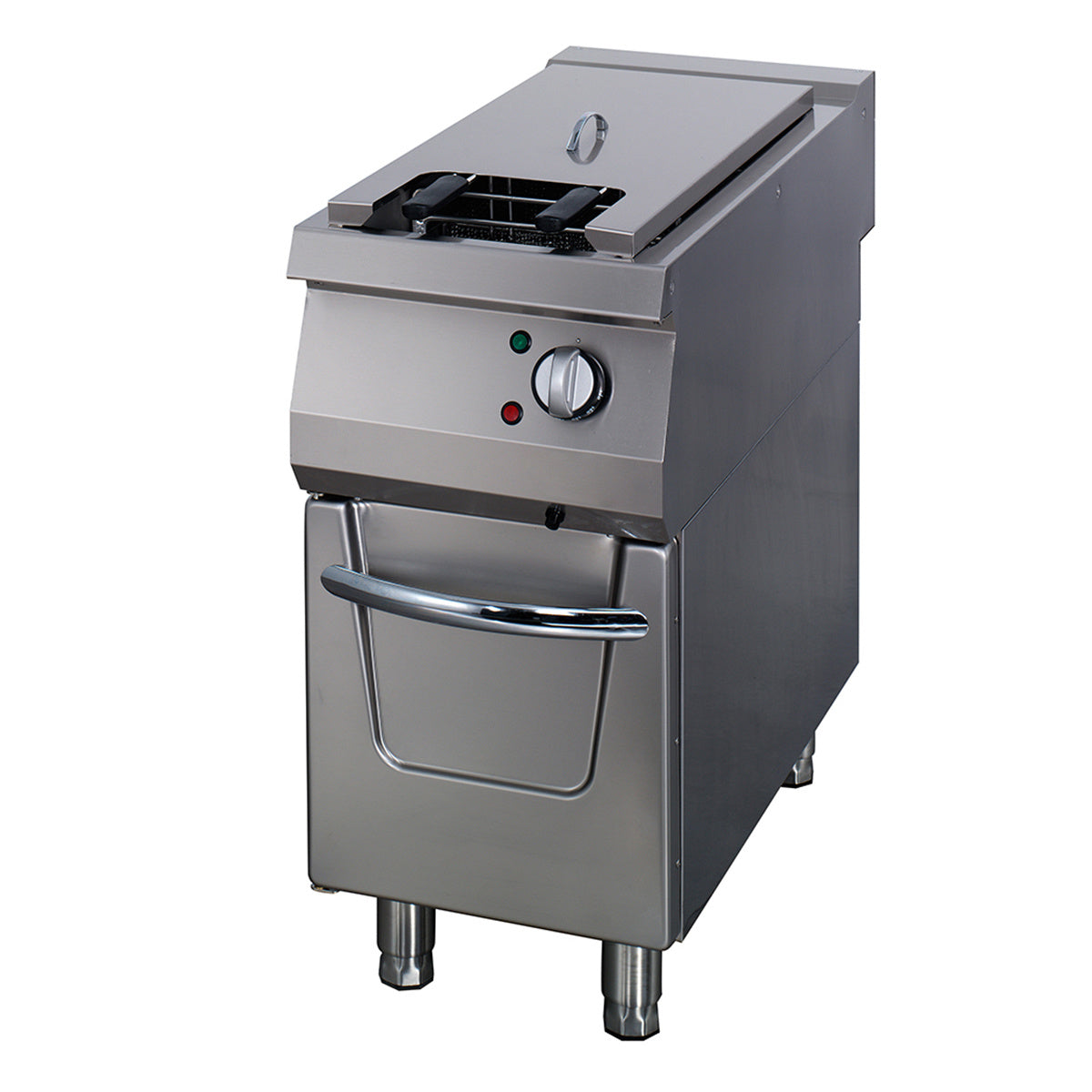 Professionel friturekoger - 1 x 22L - Enkelt enhed - 90 cm dyb - med aftapningshane - Elektrisk