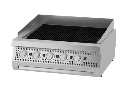 Premium Chargrill - 5 Zoner - Dobbelt enhed - 90 cm dyb - Gas