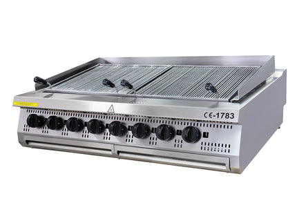 Premium Chargrill - 8 Zoner - Tredobbelt enhed - 90 cm dyb - Gas