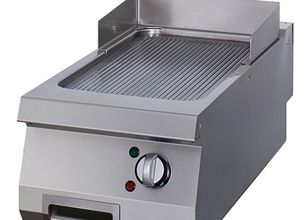 Premium bageplade - rillet - Enkelt enhed - 90 cm dyb - Elektrisk