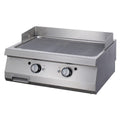 Premium Stegeplade - Rillet Krom - Dobbelt Enhed - 90 cm Dyb - Elektrisk