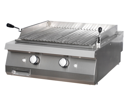 Premium Lavasten Grill - Dobbelt enhed - 90 cm dyb - Gas