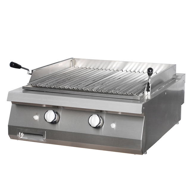 Premium Lavasten Grill - Dobbelt enhed - 90 cm dyb - Gas