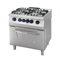 Kraftig Komfur - 4 Blus - Dobbelt Enhed - 70cm Dyb - 36kW - Gas inkl. Elektrisk Ovn