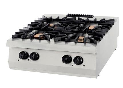 Premium komfur - 4 brændere - Dobbelt enhed - 90 cm dyb - 40 kW - Gas