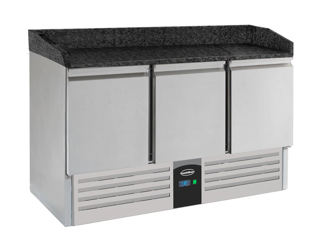 Pizzadisk 3 DØRES SORT GRANIT BORDPLADE