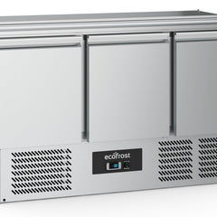 Saladette - 3 døre - 4 x 1/1 GN-beholdere