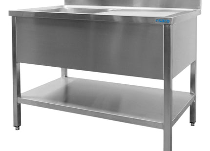 Vask med 1 kar, venstre - 700 mm dybde, 1800 mm