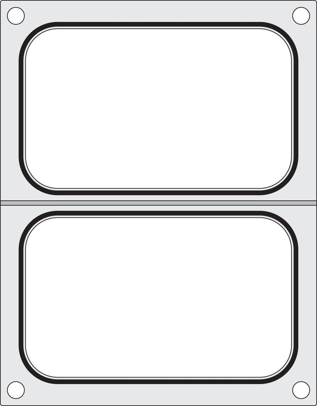 Bakkeforseglingsmatrix, HENDI, 2x beholder 178x113 mm
