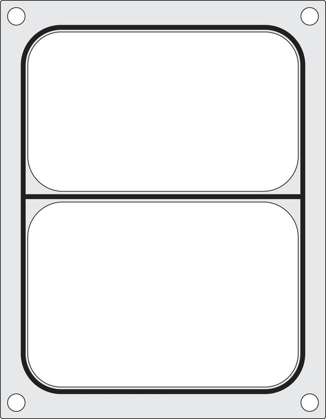 Bakkeforseglingsmatrix, HENDI, todelt beholder 227x178 mm
