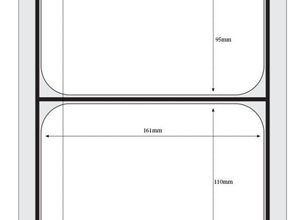 Bakkeforseglingsmatrix, HENDI, todelt beholder 227x178 mm