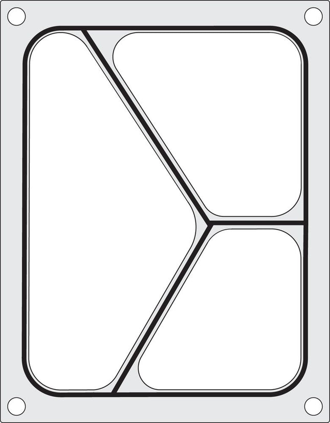 Bakkeforseglingsmatrix, HENDI, tredelt beholder 227x178 mm
