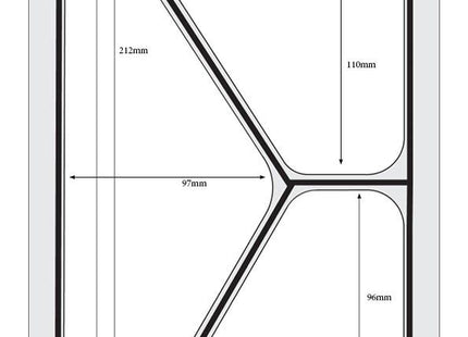 Bakkeforseglingsmatrix, HENDI, tredelt beholder 227x178 mm