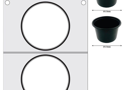 Bakkeforseglingsmatrix, HENDI, 2x suppeskål ø115 mm