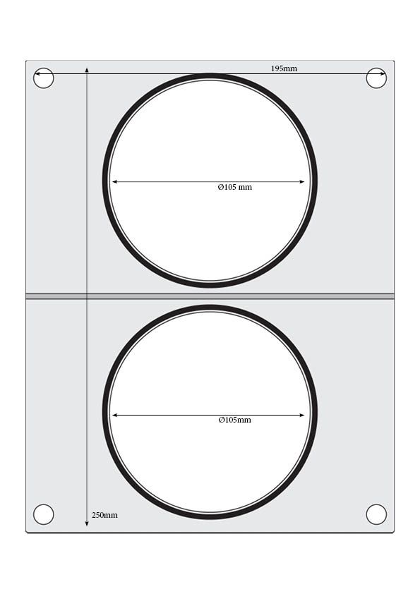 Bakkeforseglingsmatrix, HENDI, 2x suppeskål ø115 mm