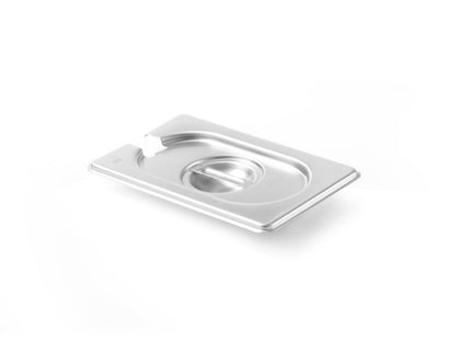 Låg til GN beholdere med suppeskeudskæring, HENDI, Kitchen Line, GN 1/9, 176x108mm