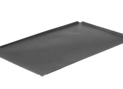 Bakke, perforeret, non-stick, 4 kanter, HENDI, sort, 600x400x(H)10mm, Rektangulær