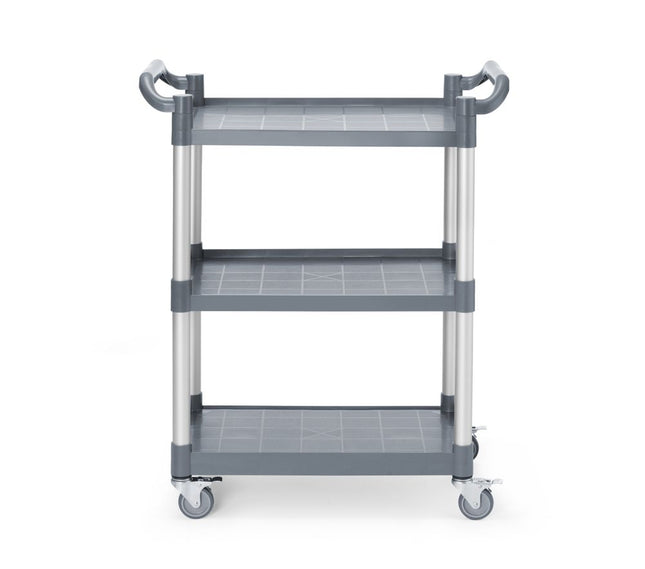 Serveringsvogn i polypropylen med 3 hylder, lille, AmerBox, 800x420x(H)945mm