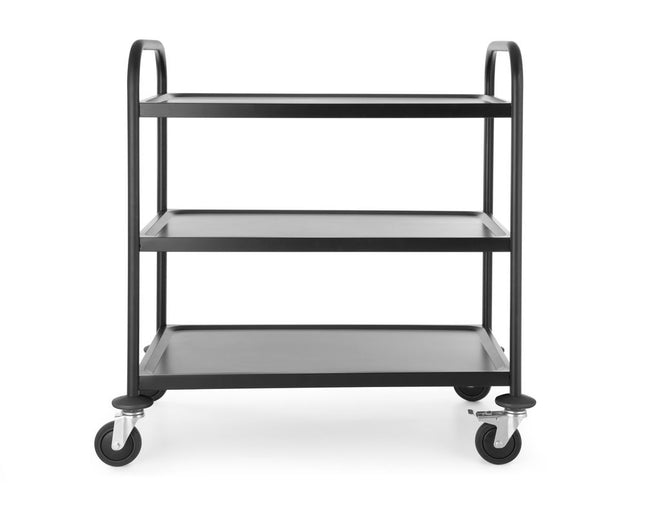 Serveringsvogn mat sort, HENDI, 905x585x(H)945mm