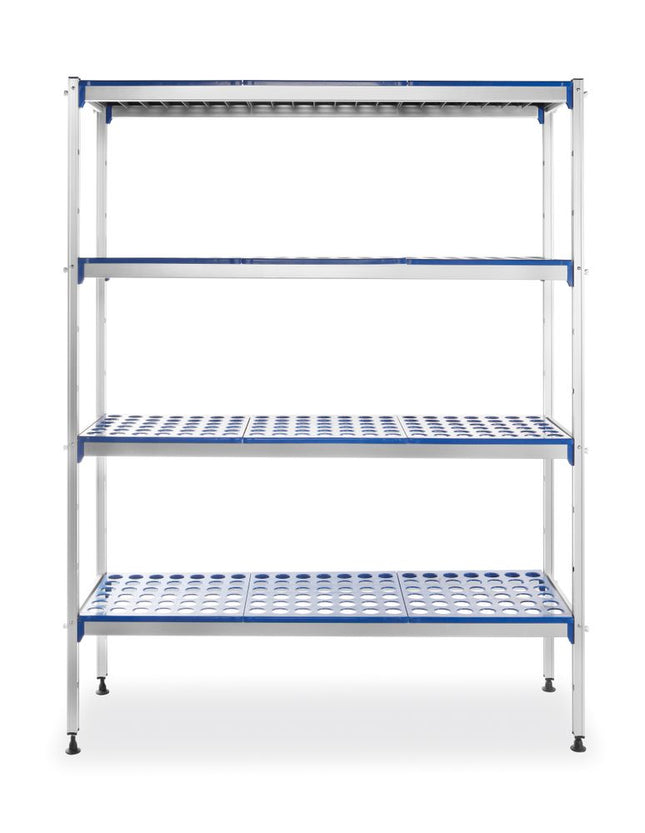 Opbevaringsreol, aluminium, HENDI, 1280x405x(H)1685mm