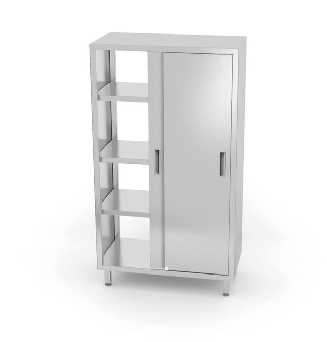 Gennemgangsskab med skydedøre – boltmonteret, HENDI, Kitchen Line, 800x700x(H)1800mm
