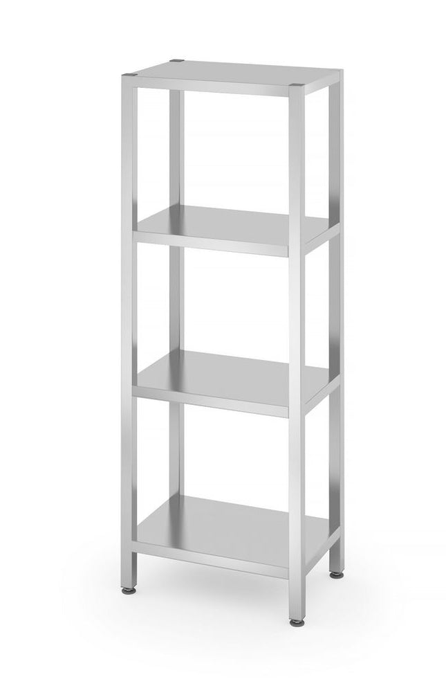 Opbevaringsreol med 4 faste hylder – boltmonteret, HENDI, Kitchen Line, 600x400x(H)1800mm