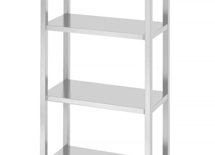 Opbevaringsreol med 4 faste hylder – boltmonteret, HENDI, Kitchen Line, 800x400x(H)1800mm